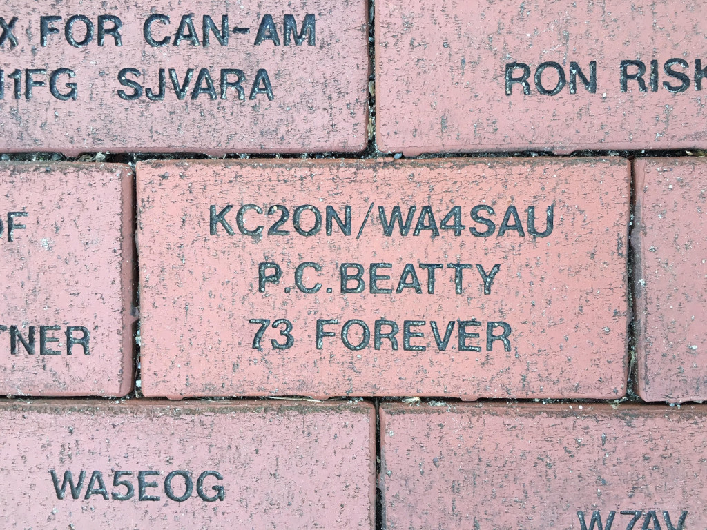 Memorial Brick for my father, KC2ON/WA4SAU at ARRL HQ