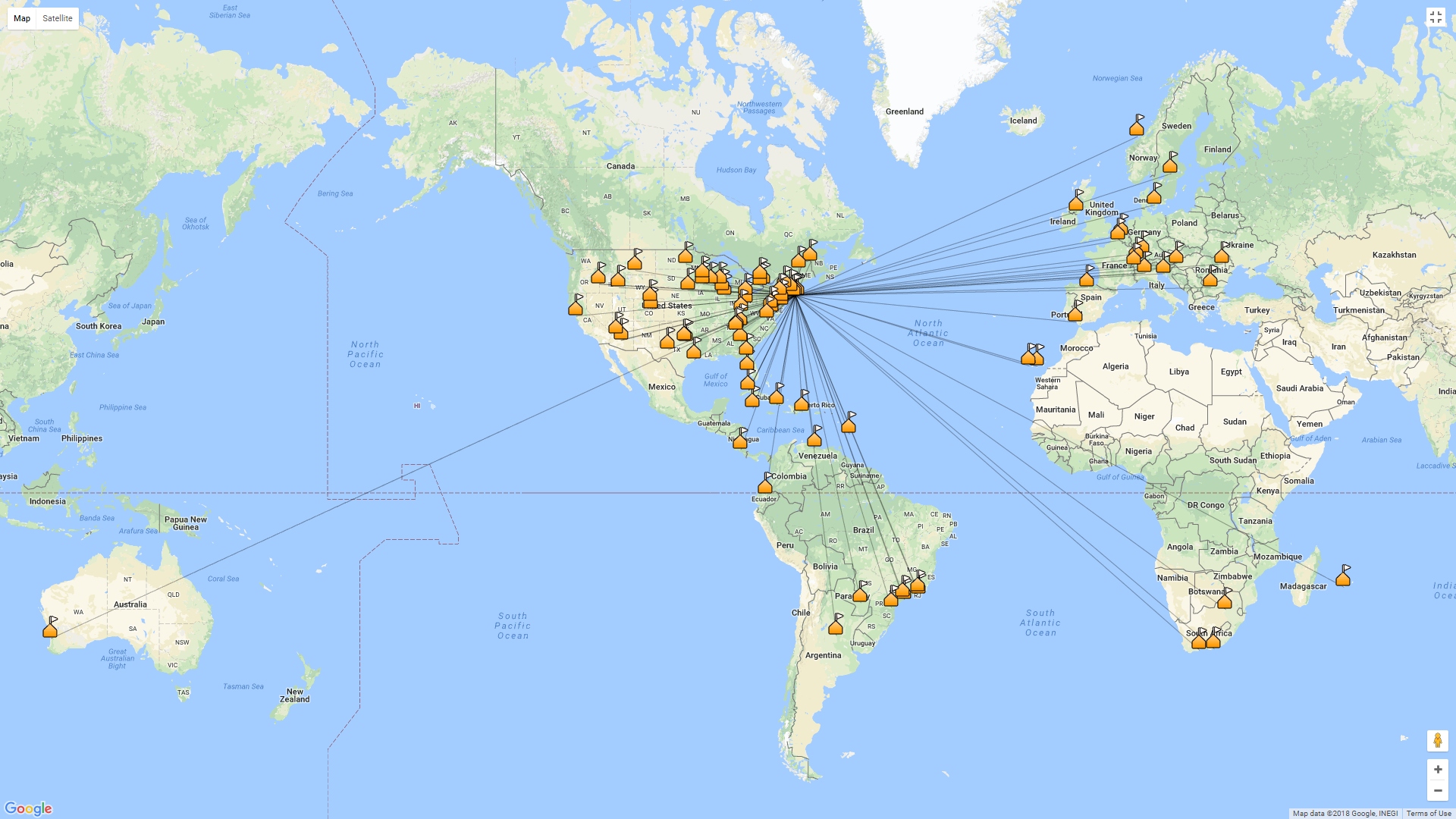 world grid square map